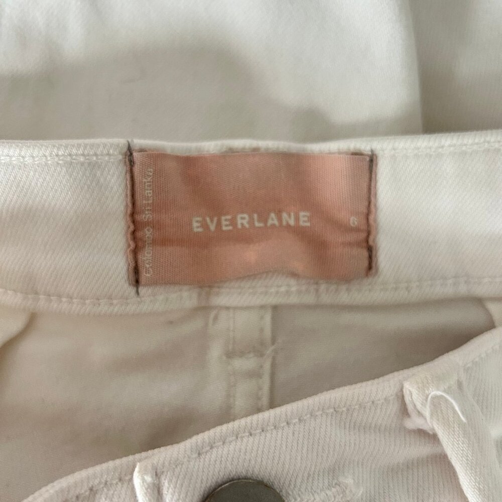 Everlane Straight Leg Cropped Pants Women 6 Bone White - Picture 11 of 12